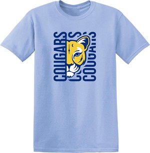 TSHIRT VERTICAL COUGARS WITH FACE